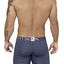 XTREMEN Dark-Blue/Beige Miniprint/Stripes Boxer Brief