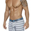 XTREMEN Grey/White/Blue Striped Microfiber Boxer Brief