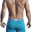 XTREMEN Jade-Green Stripe Open-Fly Microfiber Boxer Brief