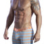 XTREMEN Orange/Heather-Grey Stripe Poly-Cotton Boxer Brief