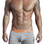 XTREMEN Orange/Heather-Grey Stripe Poly-Cotton Boxer Brief