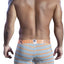 XTREMEN Orange/Heather-Grey Stripe Poly-Cotton Boxer Brief