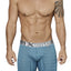 XTREMEN Turquoise/Grey Miniprint/Stripes Boxer Brief