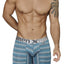 XTREMEN Turquoise/Grey Muti-Stripe Microfiber Boxer Brief