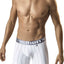 XTREMEN White/Grey-Pinstripe Microfiber Boxer Brief