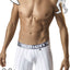 XTREMEN White/Grey-Pinstripe Microfiber Boxer Brief