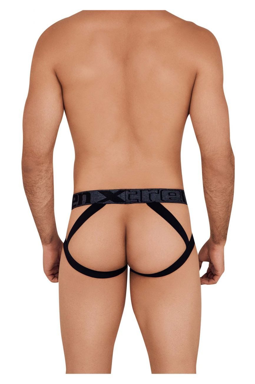 Xtremen Black 91099 Microfiber Mesh Jockstrap