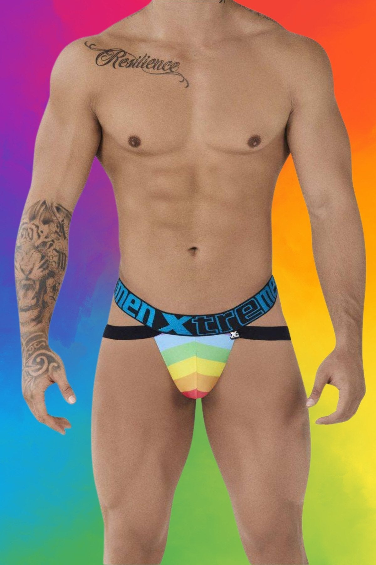 Xtremen Blue 91083 Microfiber Pride Jockstrap