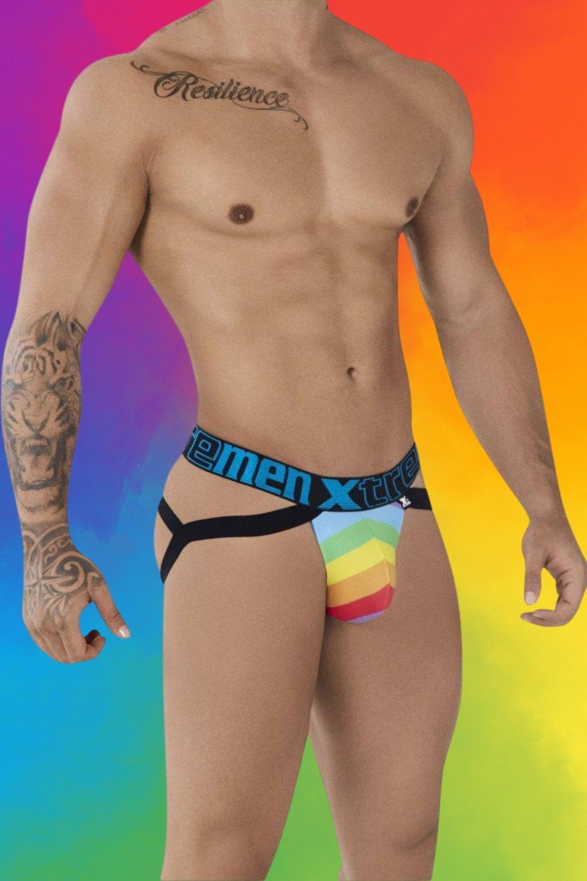 Xtremen Blue 91083 Microfiber Pride Jockstrap