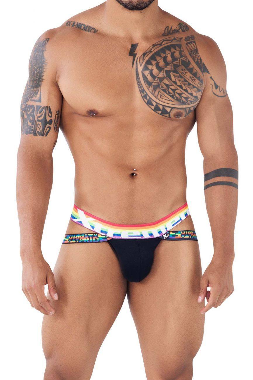 Xtremen black 91105 Pride Jockstrap