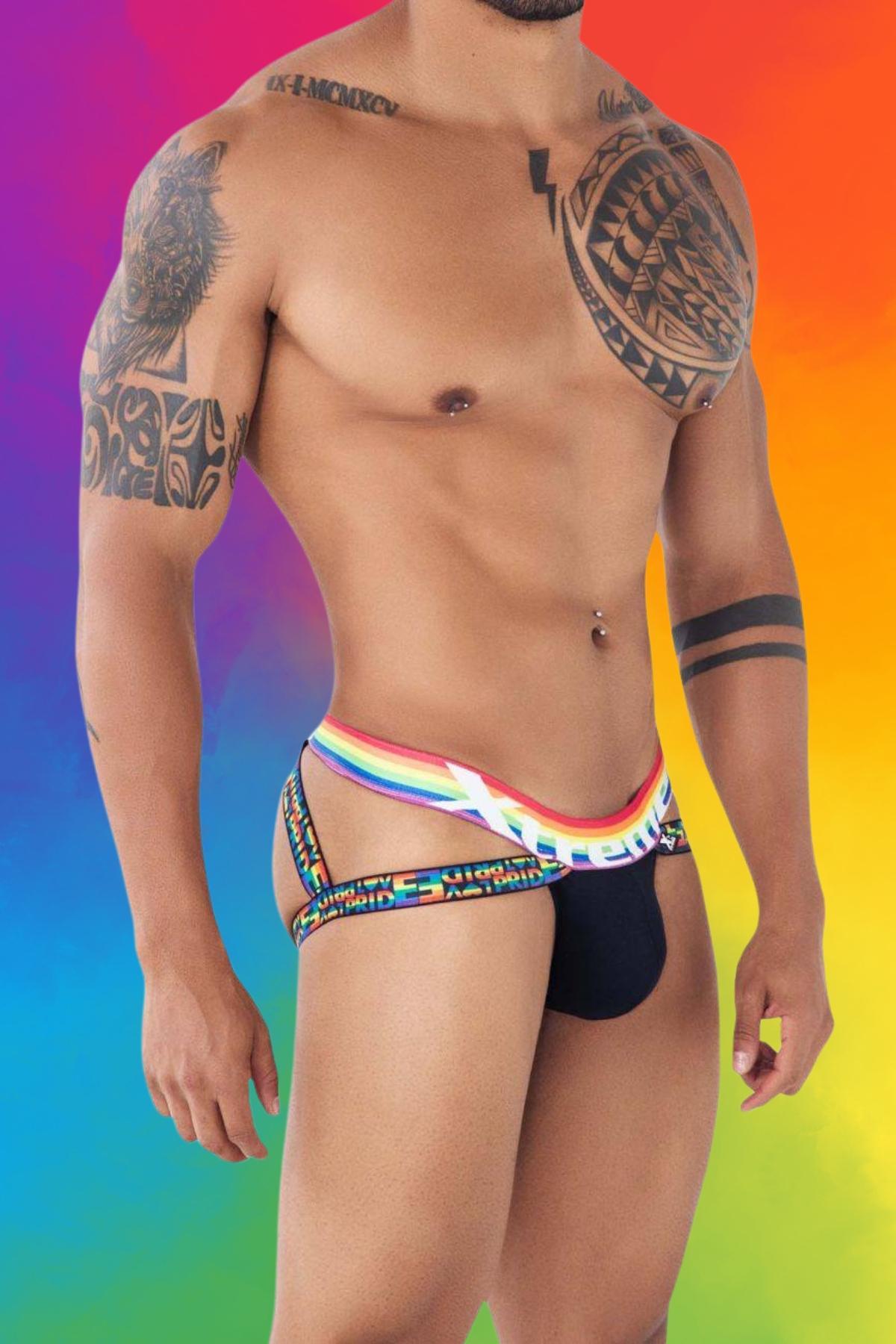 Xtremen black 91105 Pride Jockstrap