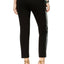 ZOE by Rachel Zoe Black High-Waist Faux-Leather Trim Cropped Skinny Pant