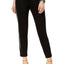 ZOE by Rachel Zoe Black High-Waist Faux-Leather Trim Cropped Skinny Pant