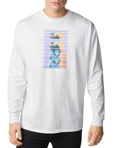 Zanerobe Long-sleeve Fangs Box Graphic Tee White