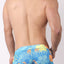 timoteo Blue Pool Party Printed Mesh Swim Short w/ Jockstrap