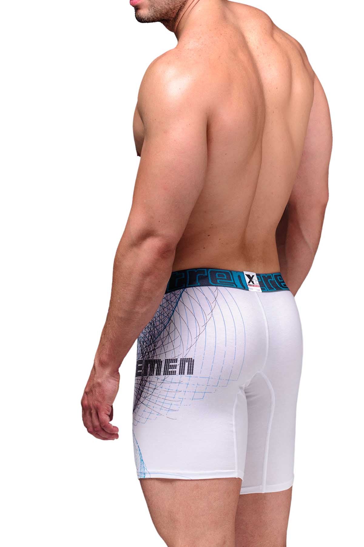 XTREMEN White Printed Boxer Brief