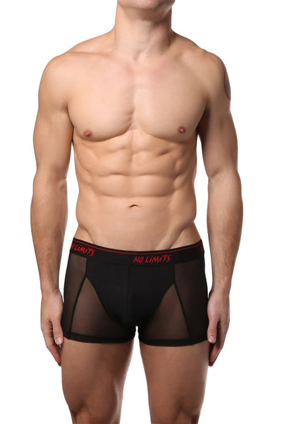 No Limits Black Mesh Boxer Brief