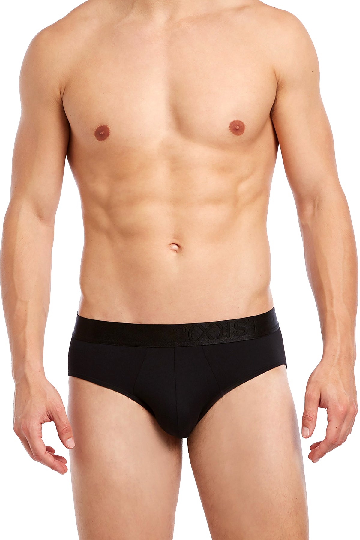 2(X)IST Black Electric No-Show Brief