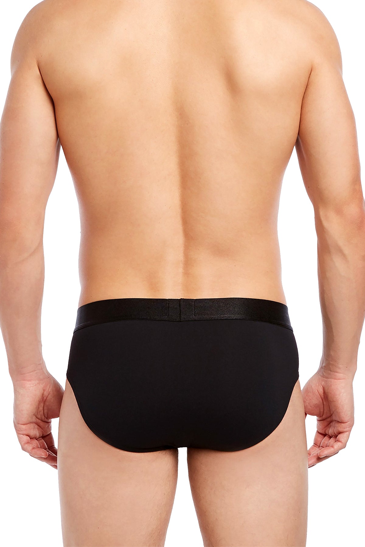 2(X)IST Black Electric No-Show Brief