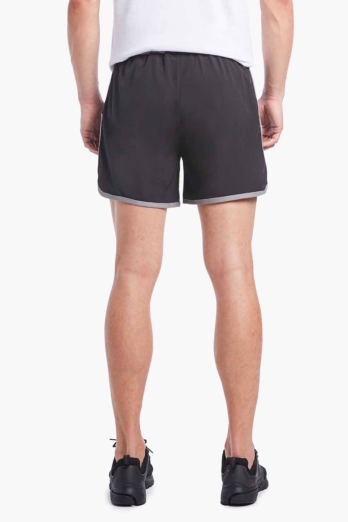 2(X)IST Black/Grey Contrast-Binding Retro Jogger Short