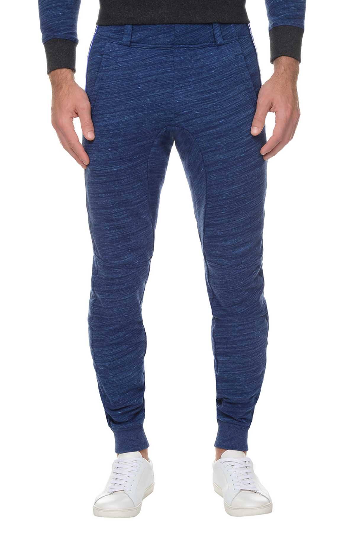 2(X)IST Cobalt-Heather Authentic Marl-Stripe Sweatpant