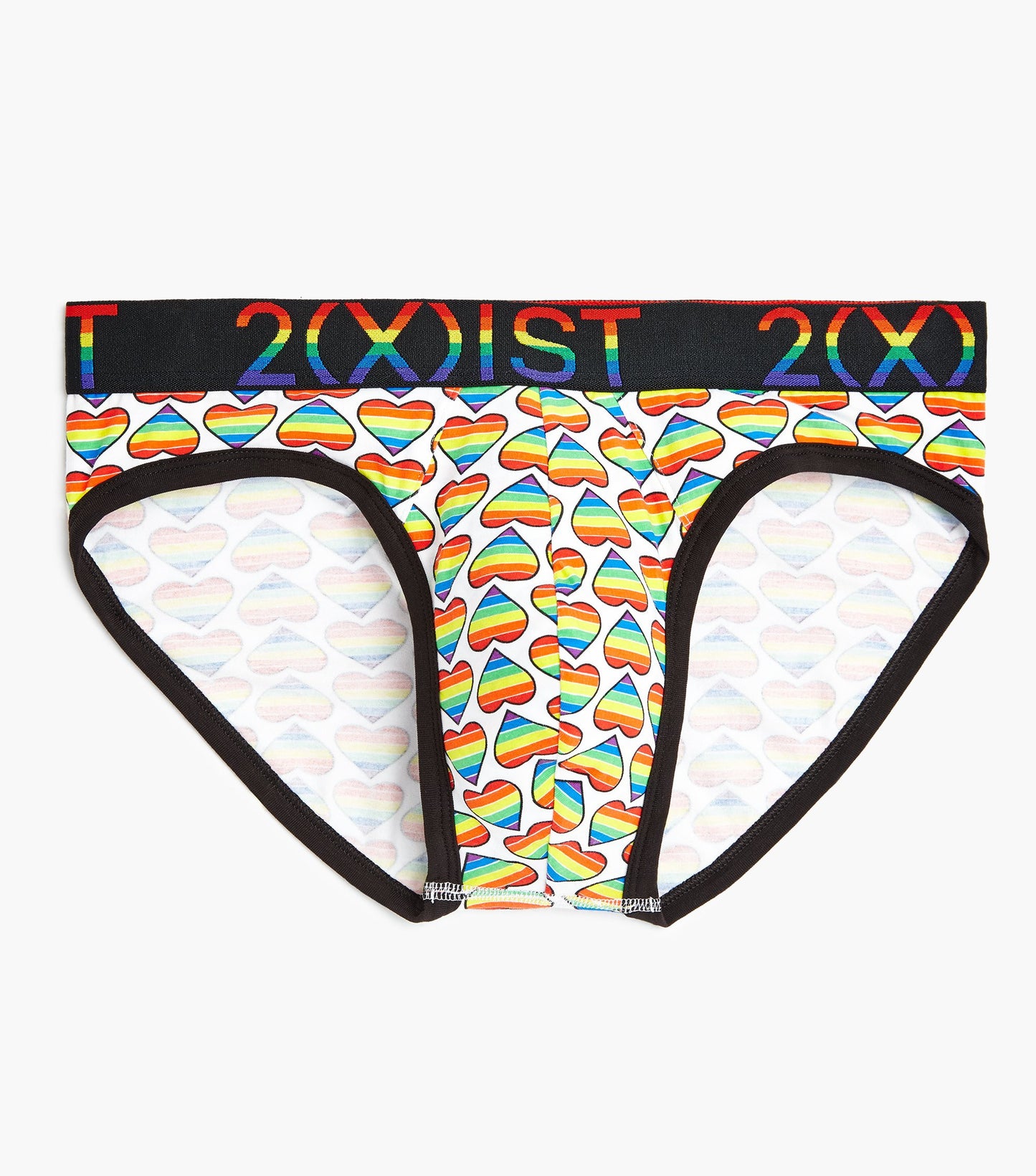 2(X)IST Pride Hearts Cotton Stretch No Show Brief