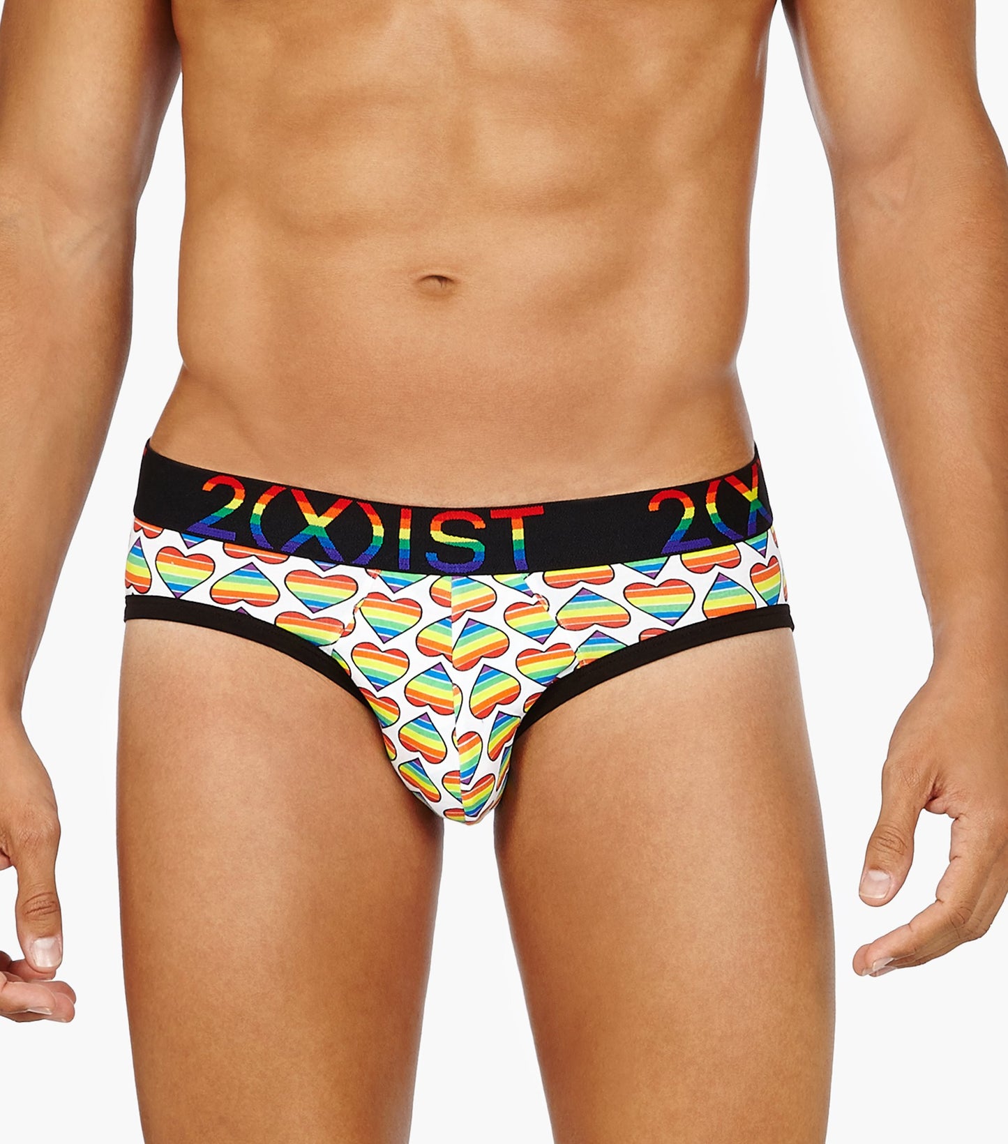 2(X)IST Pride Hearts Cotton Stretch No Show Brief