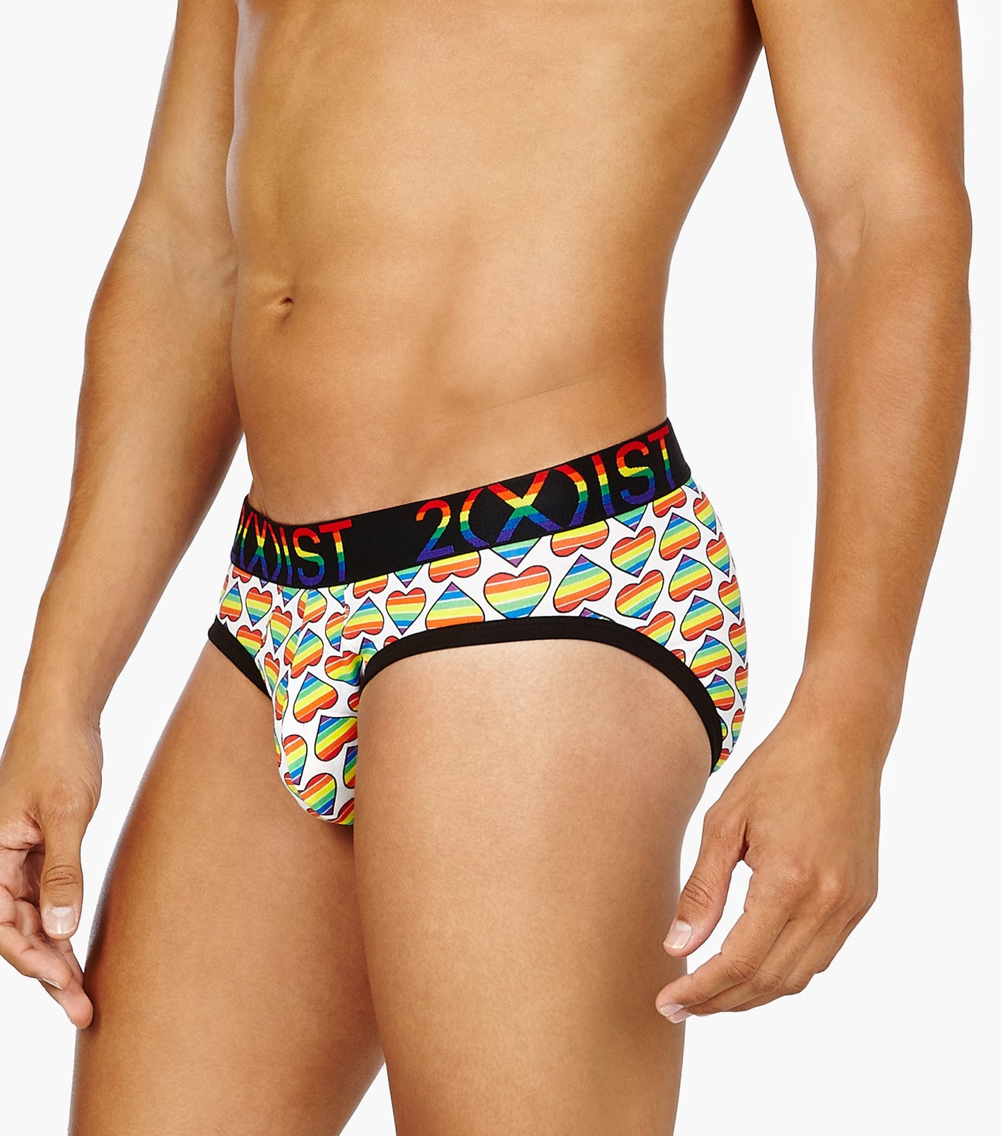 2(X)IST Pride Hearts Cotton Stretch No Show Brief