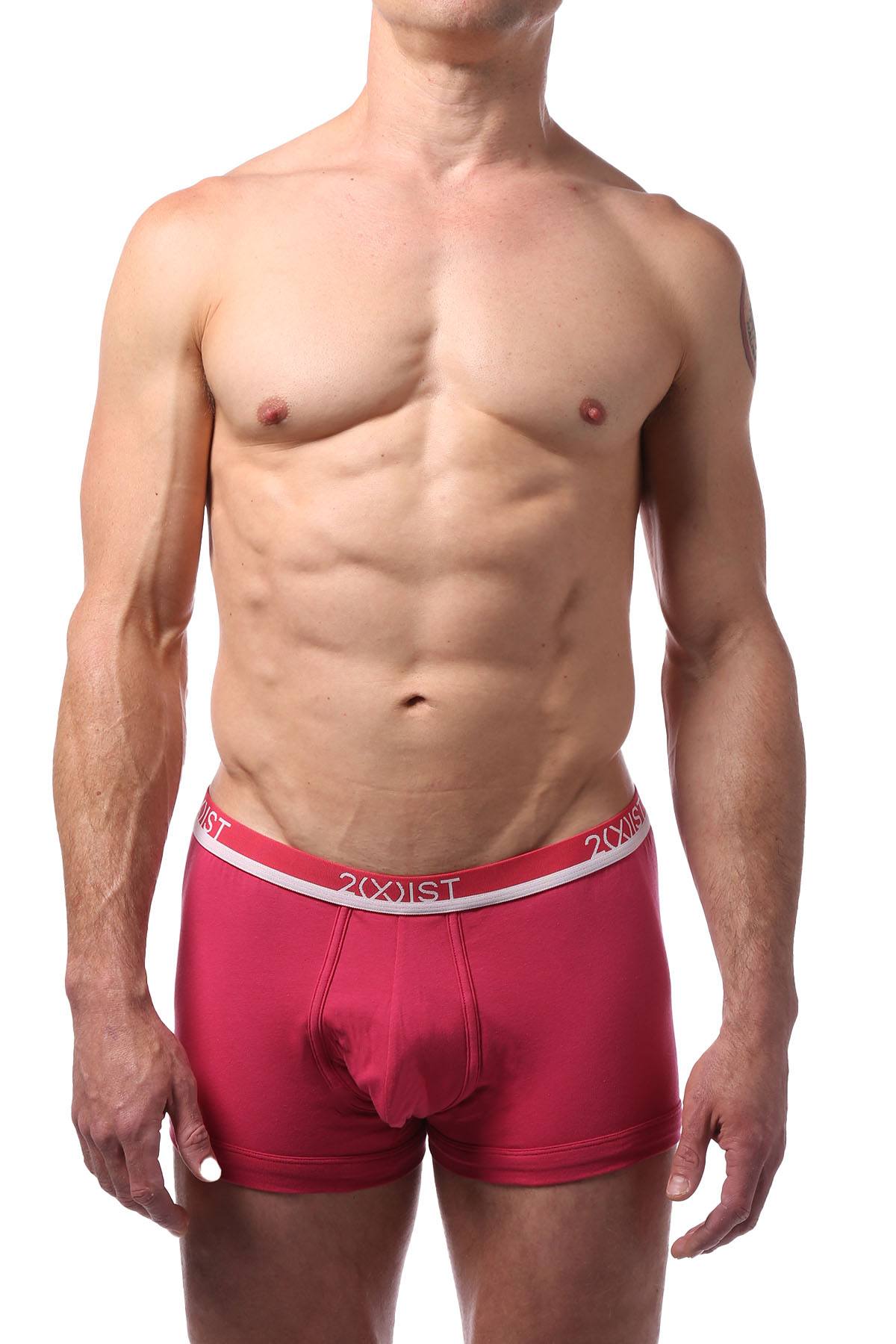 2(X)IST Rasberry Wine Cotton Stretch No Show Trunk