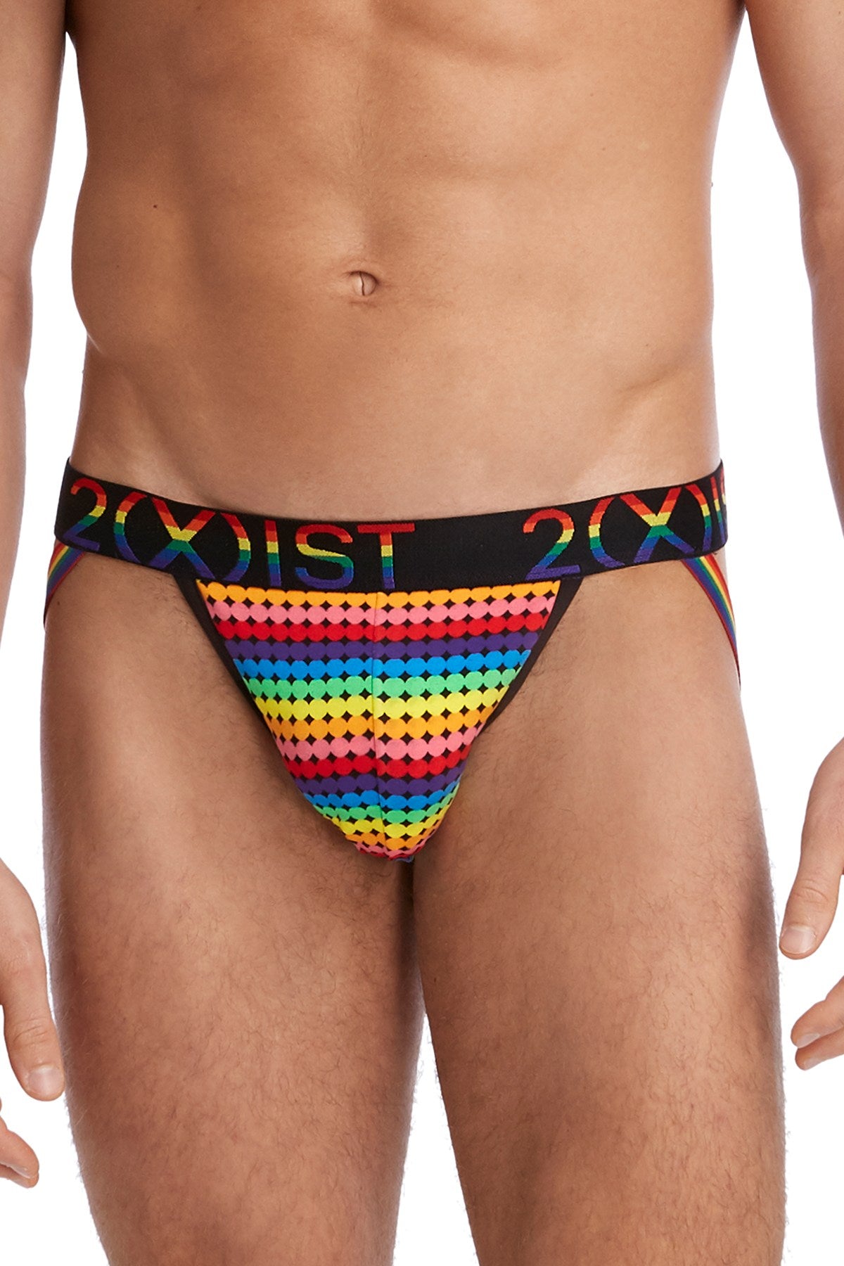 2(X)IST Retro Geo Pride Cotton Stretch Jockstrap