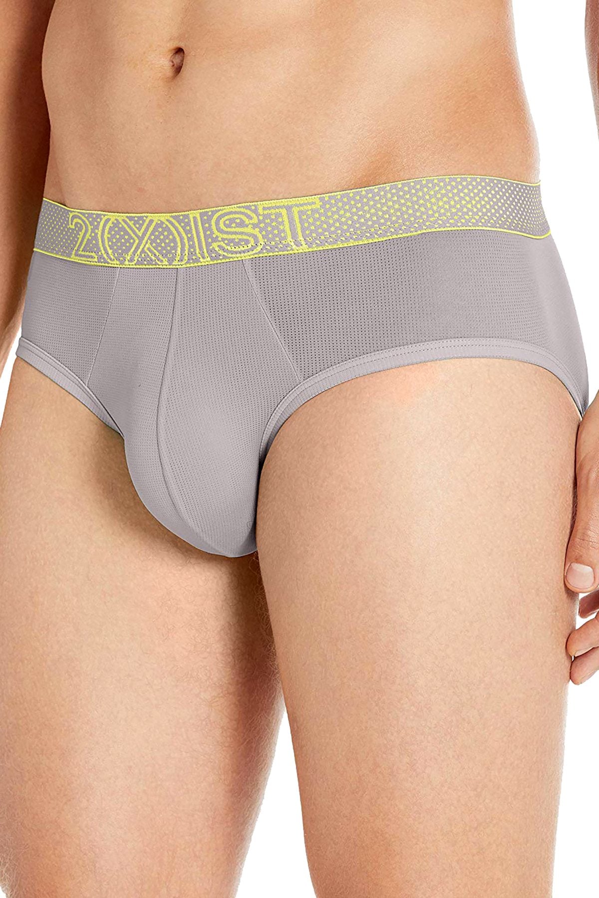 2(X)IST Smoke Grey Speed Dri Mesh No Show Brief