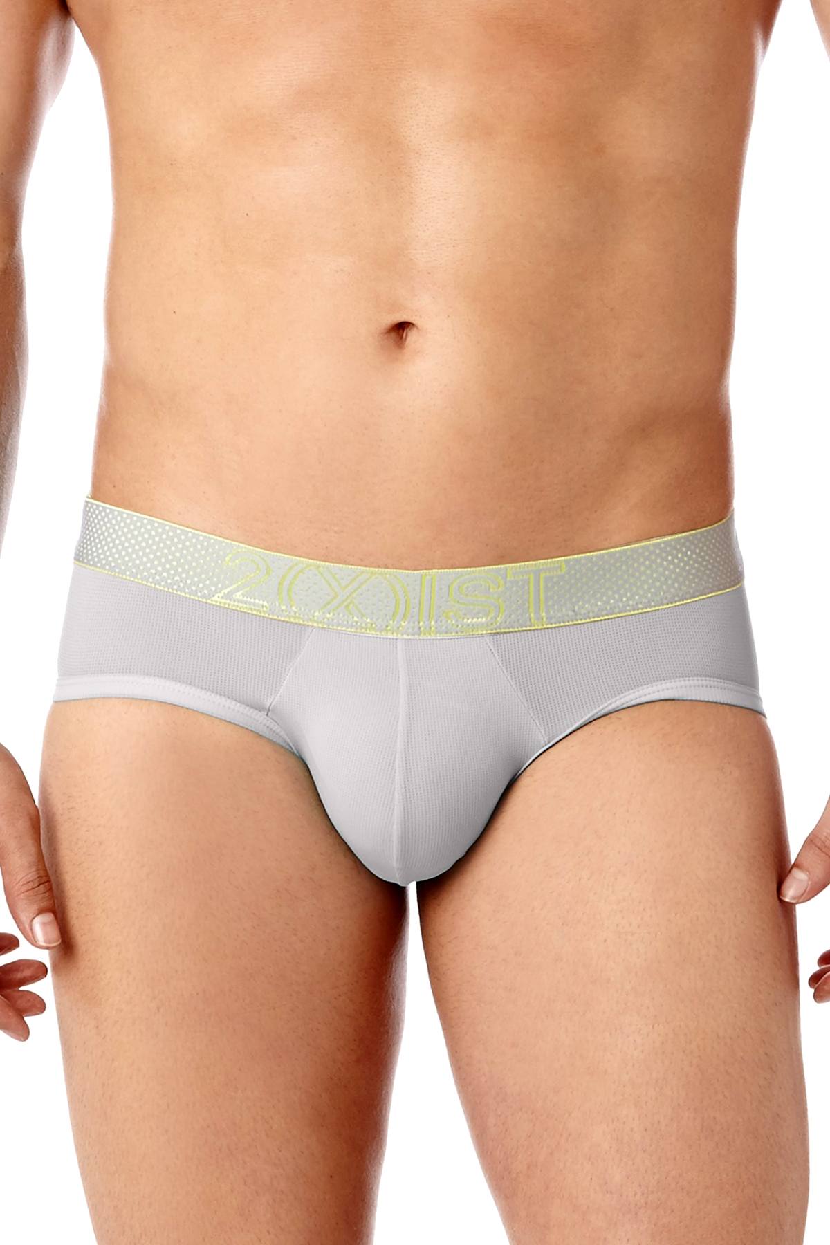 2(X)IST Smoke Grey Speed Dri Mesh No Show Brief