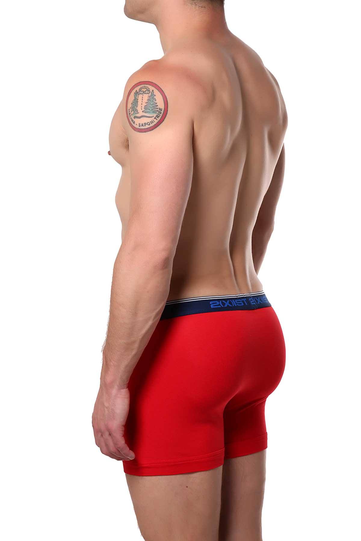 2(X)IST True-Red Essential Cotton-Stretch Boxer Brief