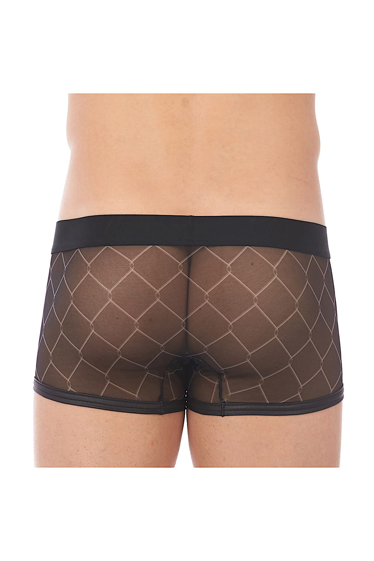 Gregg Homme Black Wired Mesh C-Ring Boxer Brief