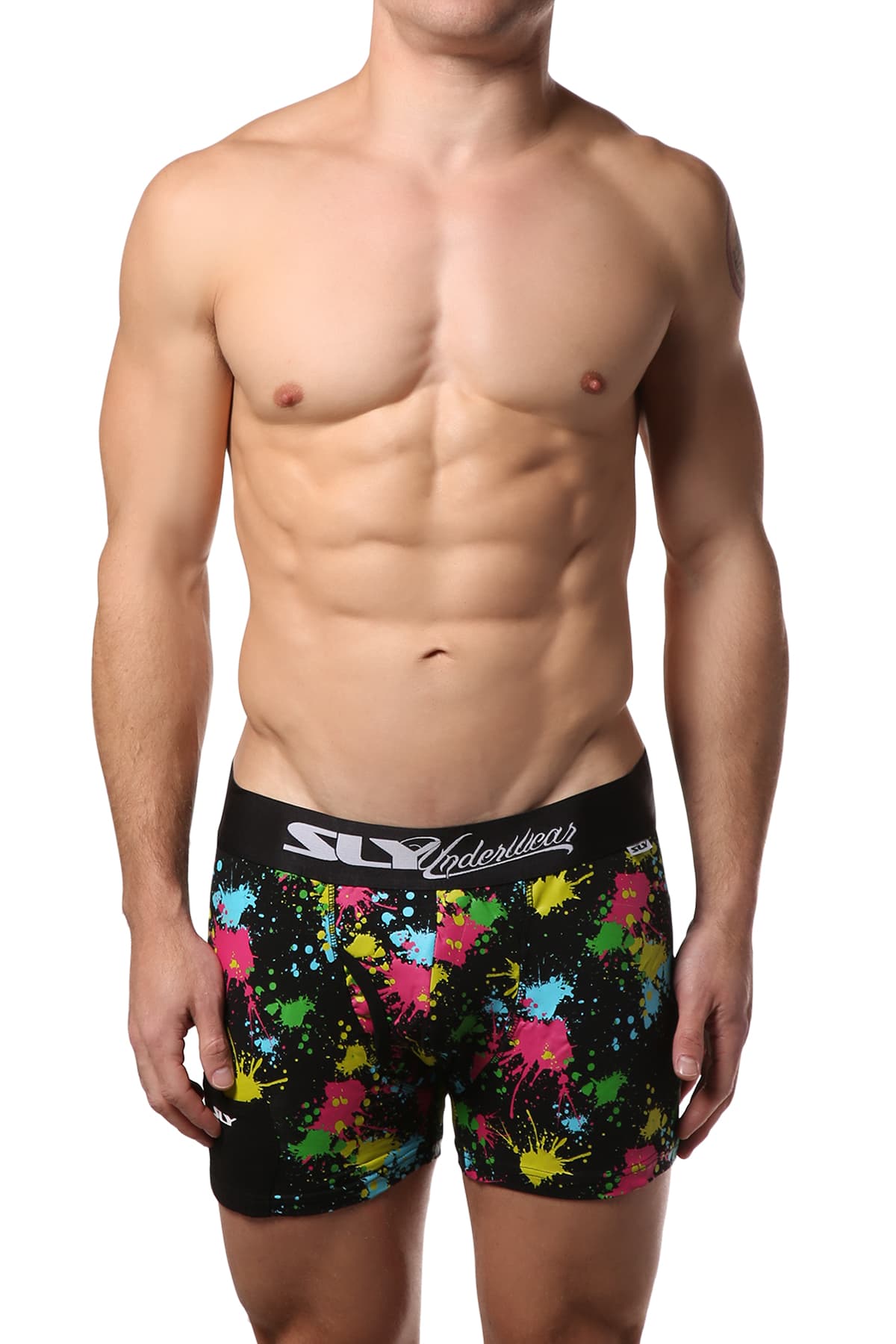 Sly Black Splatter Boxer Brief