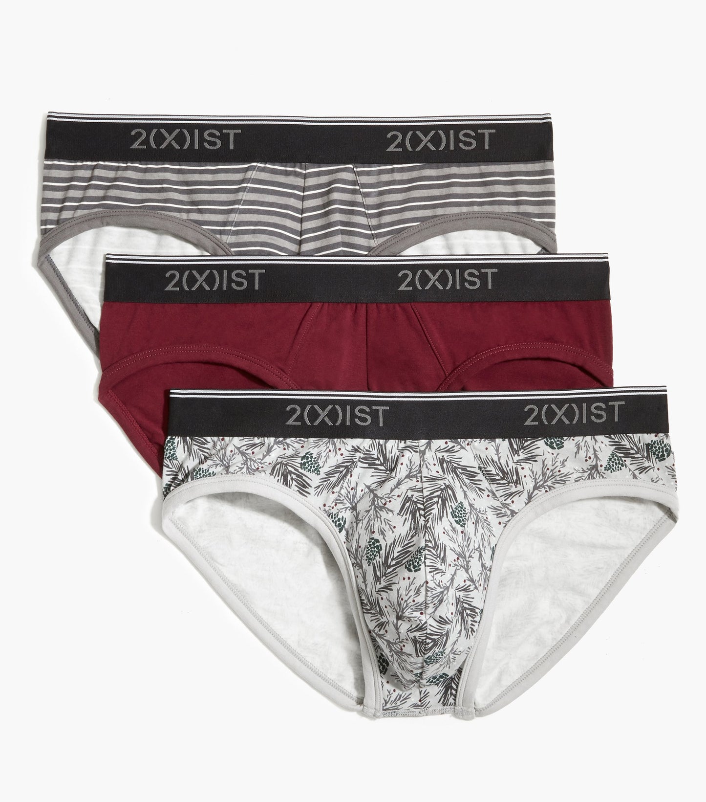 2XIST Cotton Stretch No-Show Brief 3-Pack Floral