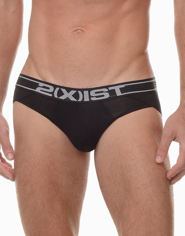 2(X)IST Black Contour Pouch Brief – CheapUndies