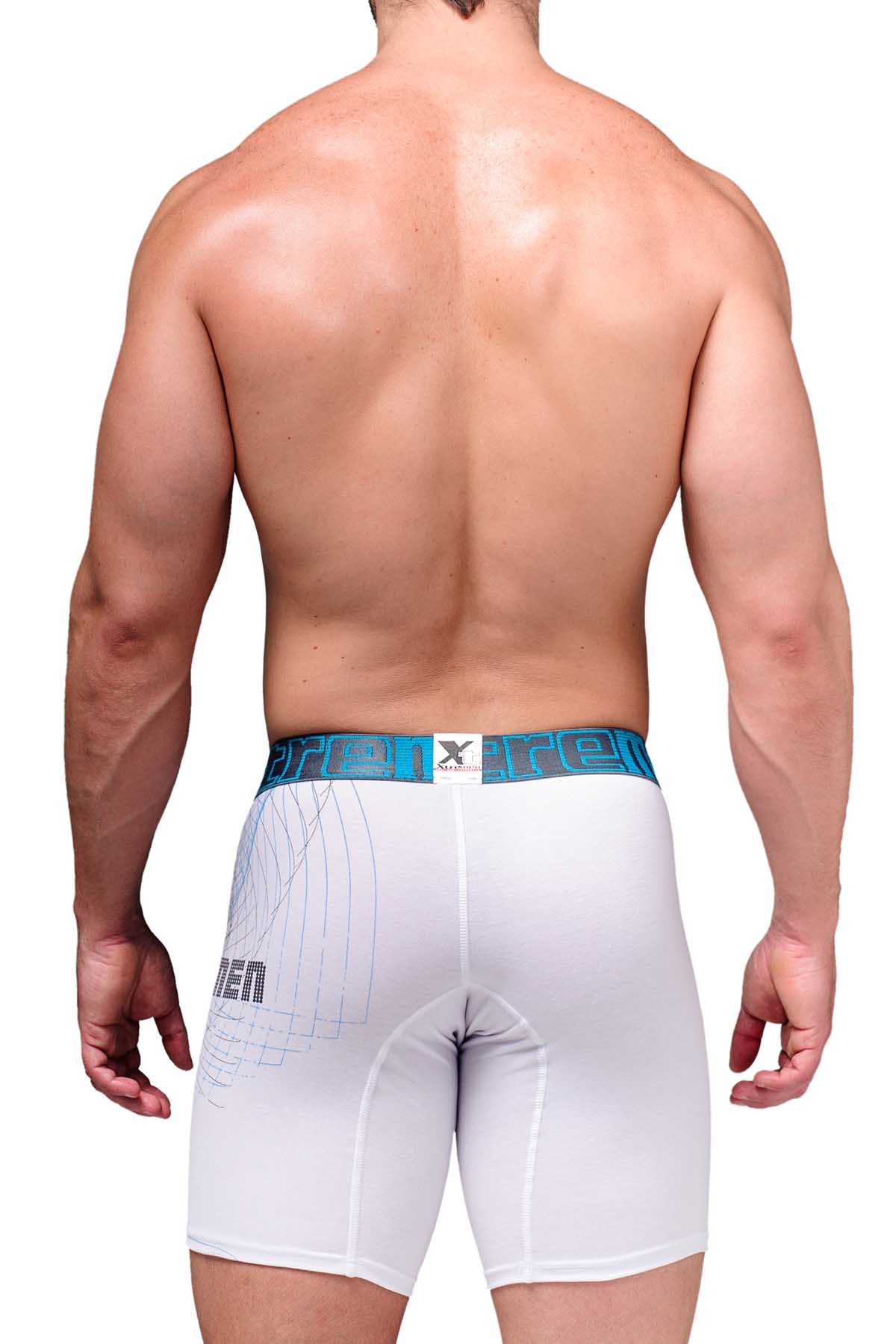 XTREMEN White Printed Boxer Brief