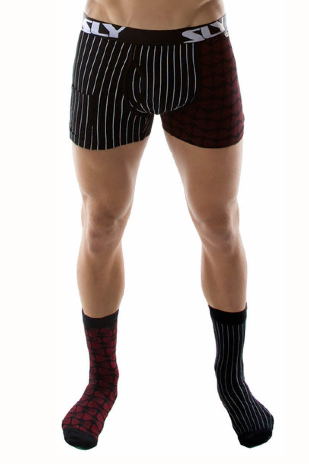 Sly Black Multi Stay Classy Boxer Brief & Sock Pack