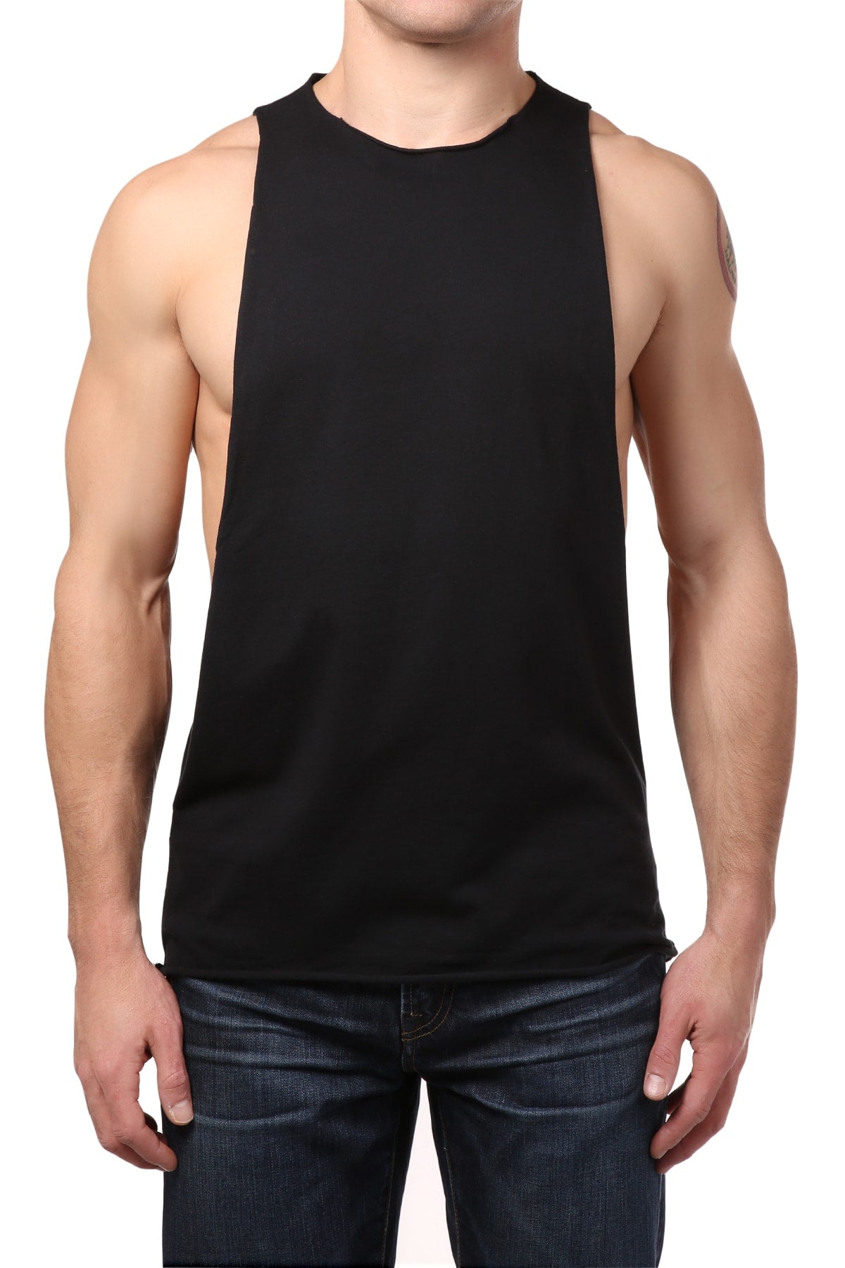 Y.M.L.A. Black Split Muscle Tank