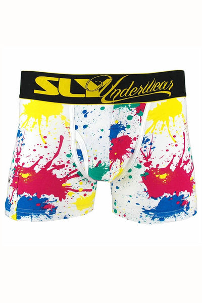 Sly White Splatter Boxer Brief