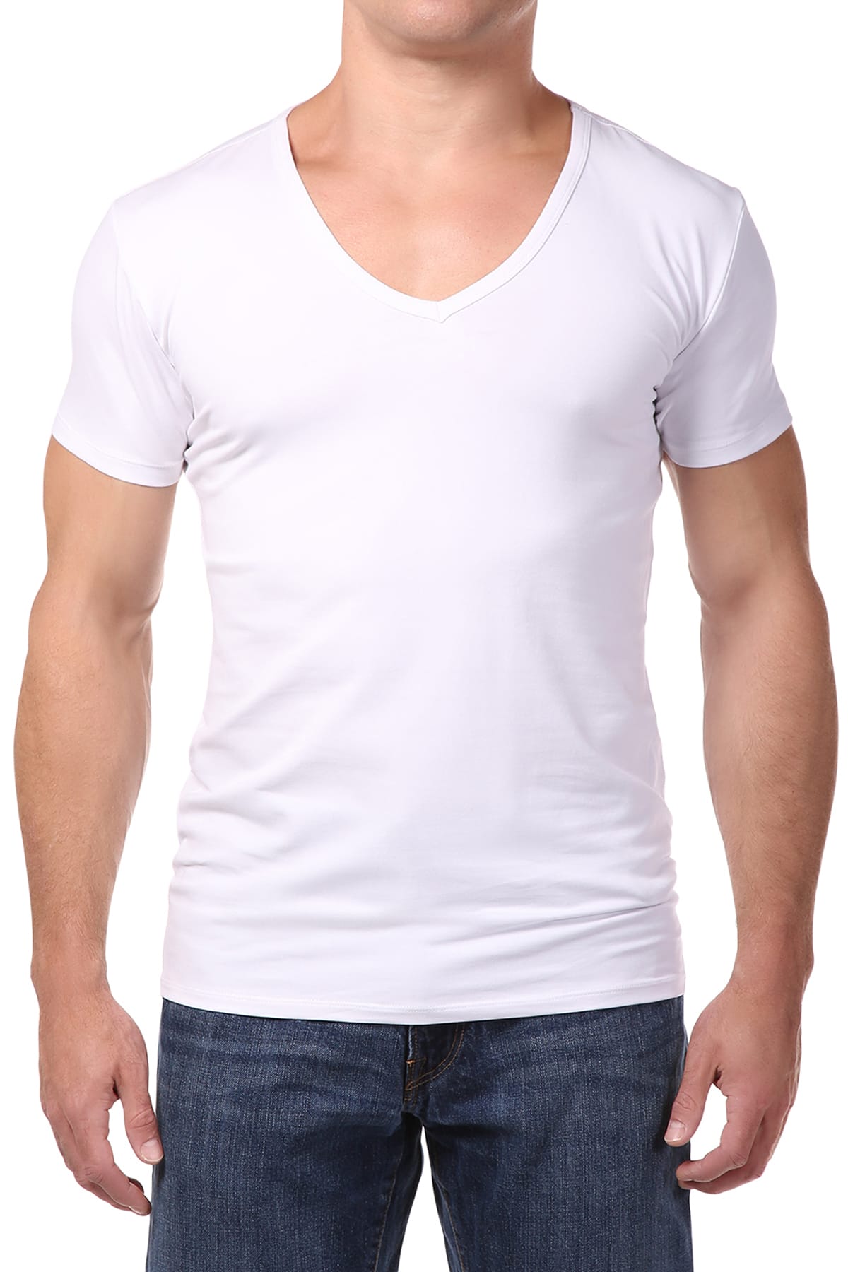 Papi White Body Defining V-Neck Shirt – CheapUndies