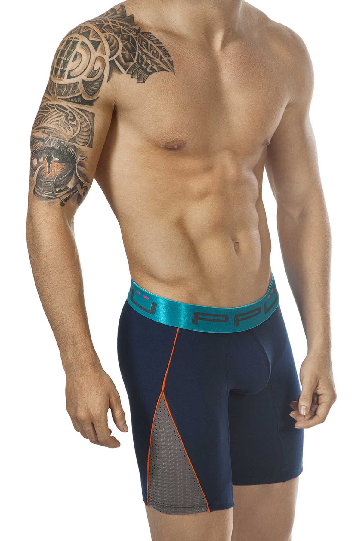 PPÜ Dark-Blue/Charcoal-Mesh Boxer Brief