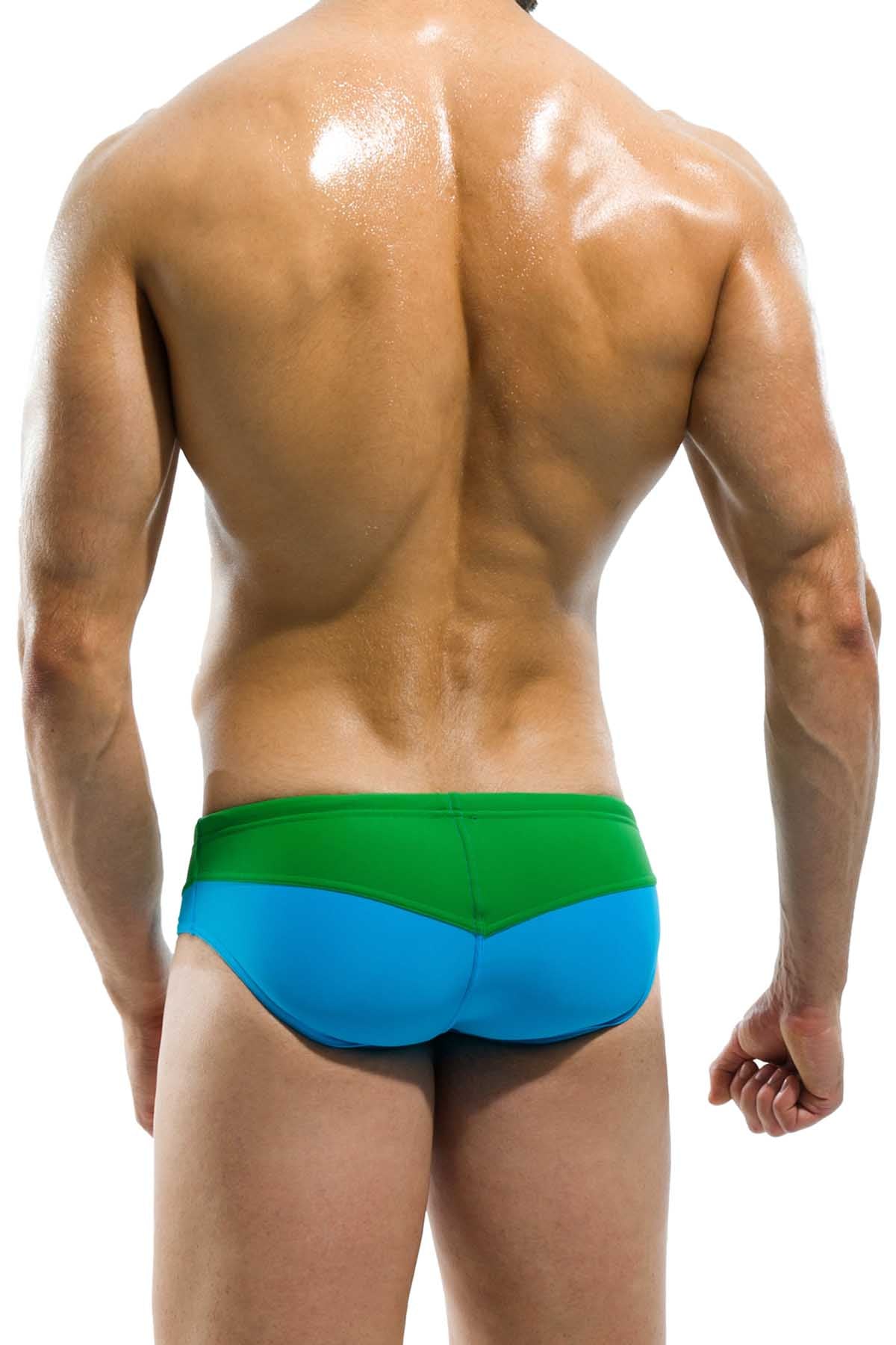 Modus Vivendi Light Blue & Green Rainbow Swim Brief