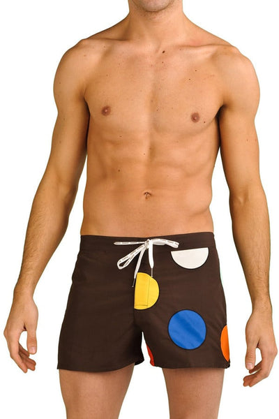 Baskit Brown Dots Swim Short