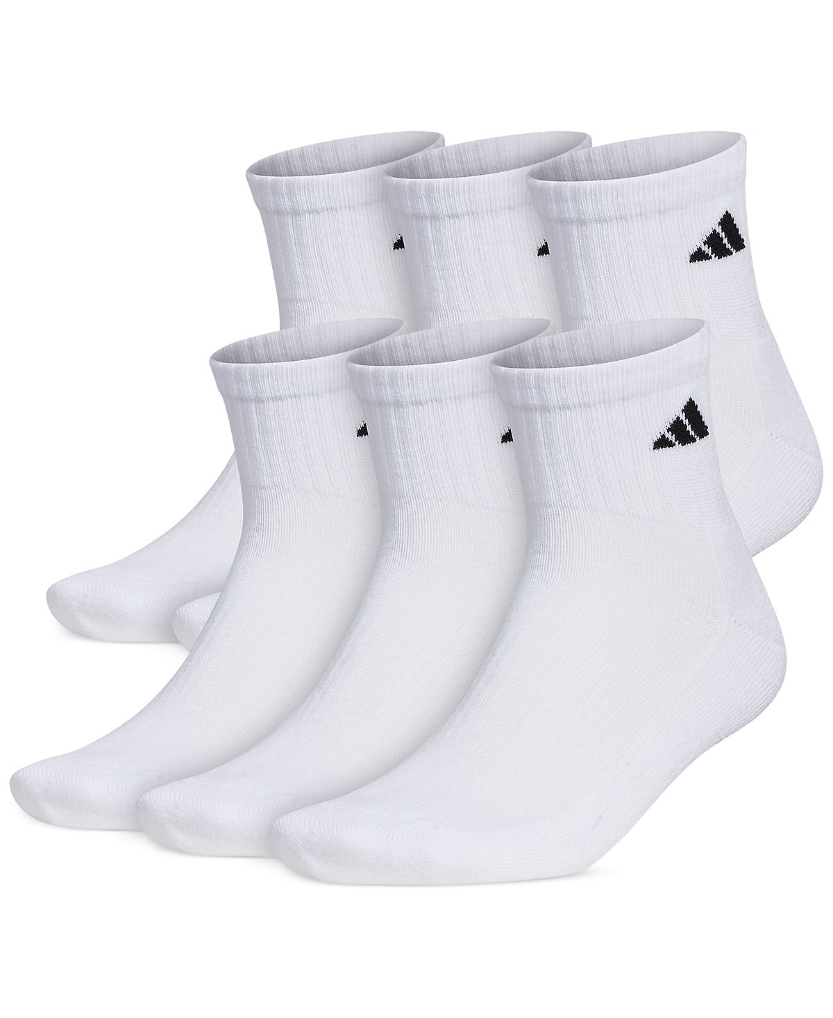 Adidas Cushioned Quarter Extended Socks 6-pack White