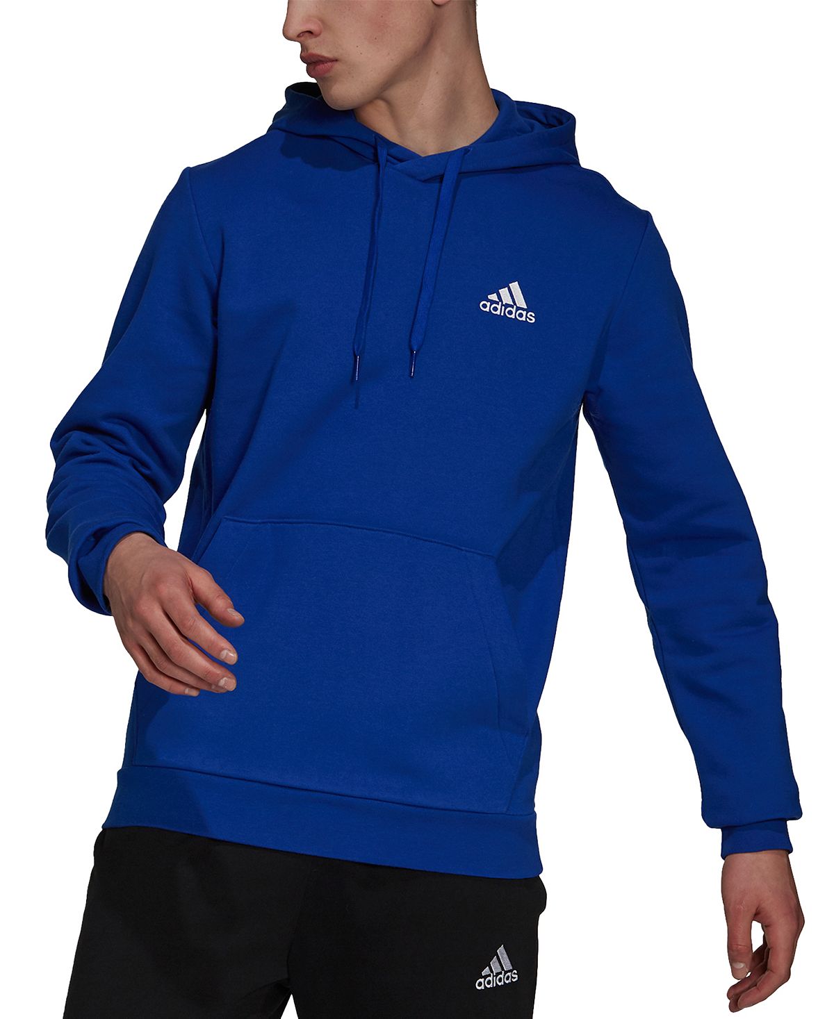 Adidas Feel Cozy Essentials Fleece Pullover Hoodie Bold Blue