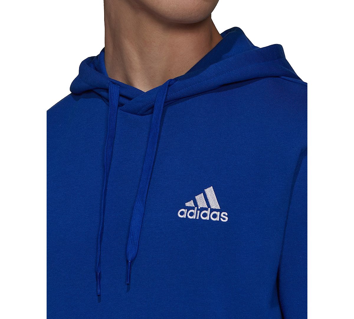 Adidas Feel Cozy Essentials Fleece Pullover Hoodie Bold Blue