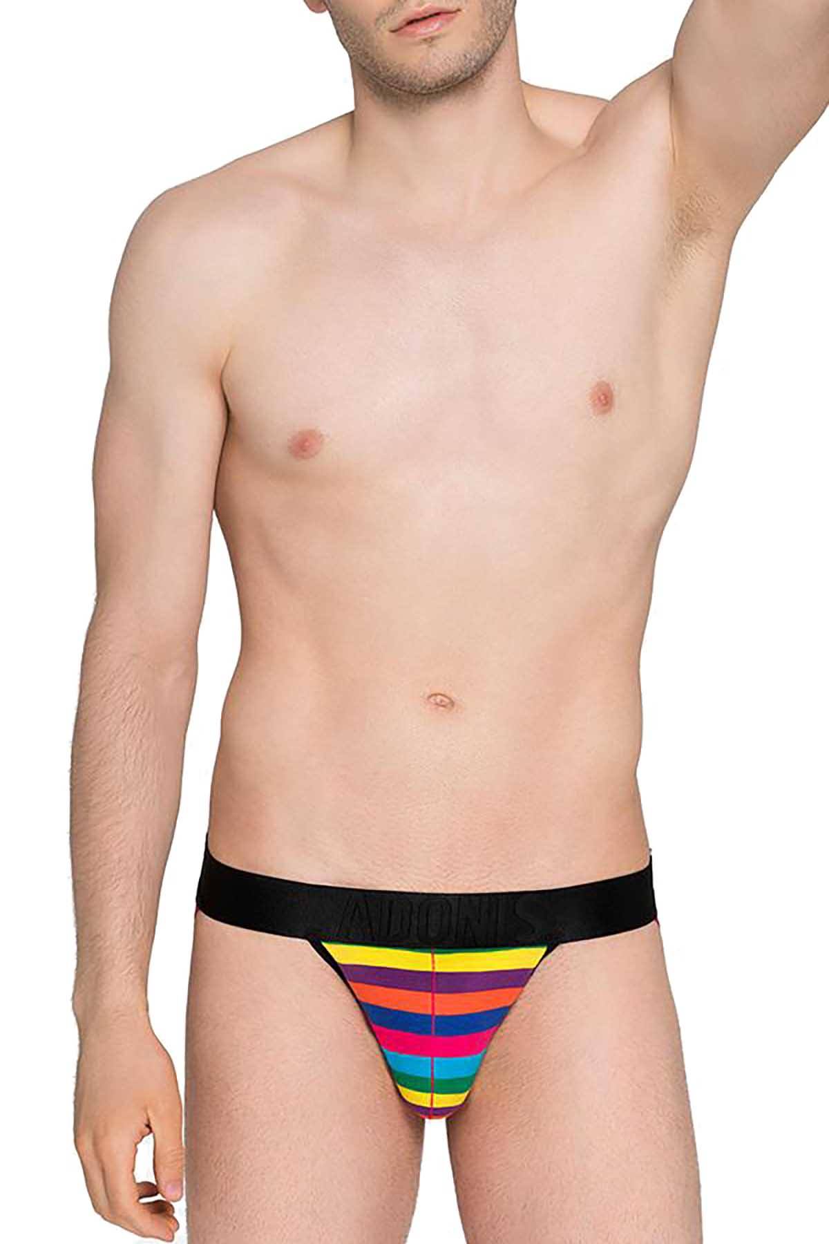 Adonis Pride Rainbow Stripes Jock