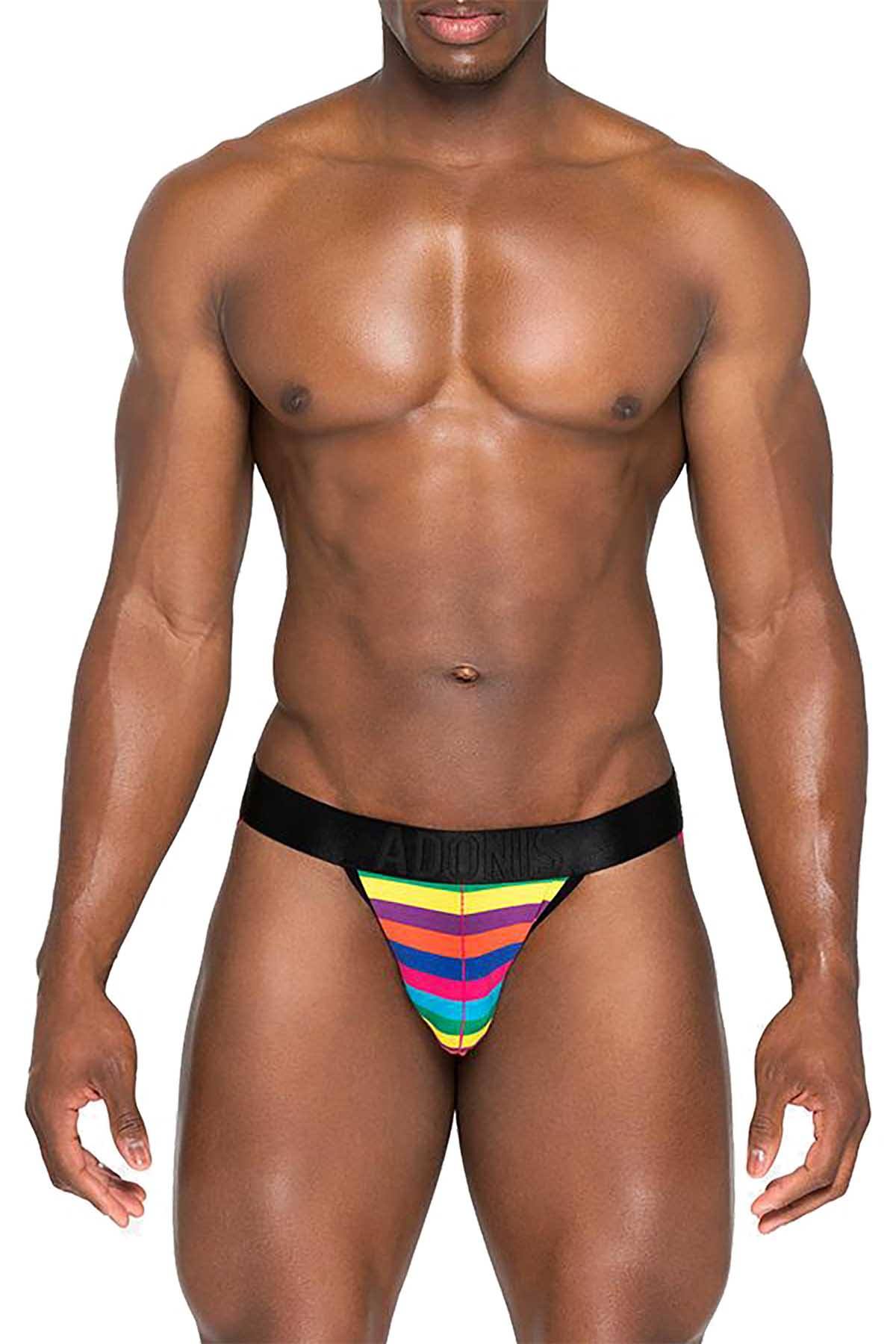 Adonis Pride Rainbow Stripes Jock